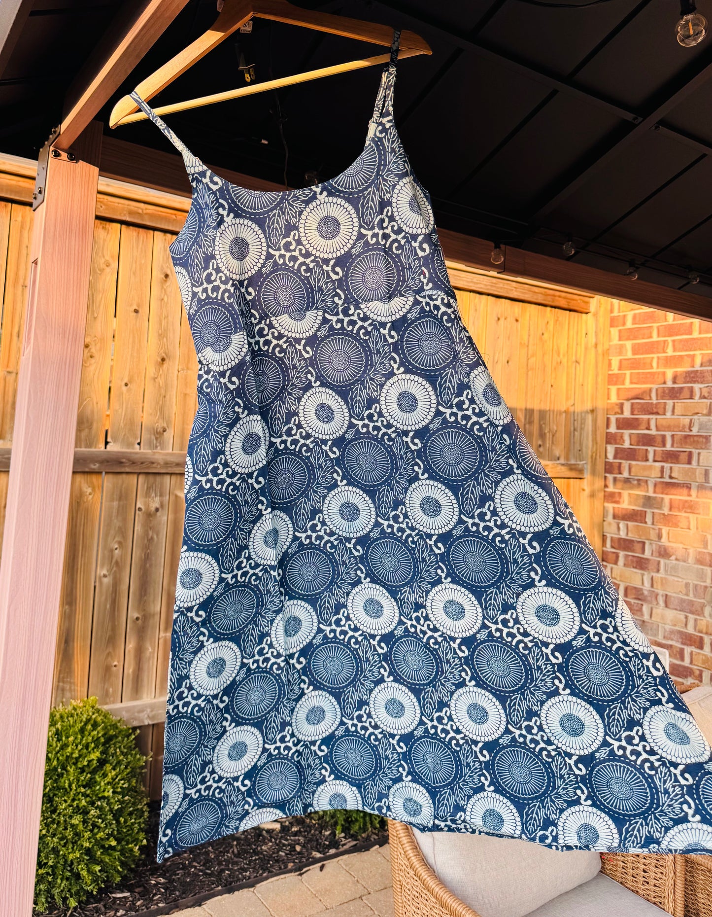Summer Breeze Indigo Spaghetti Dress