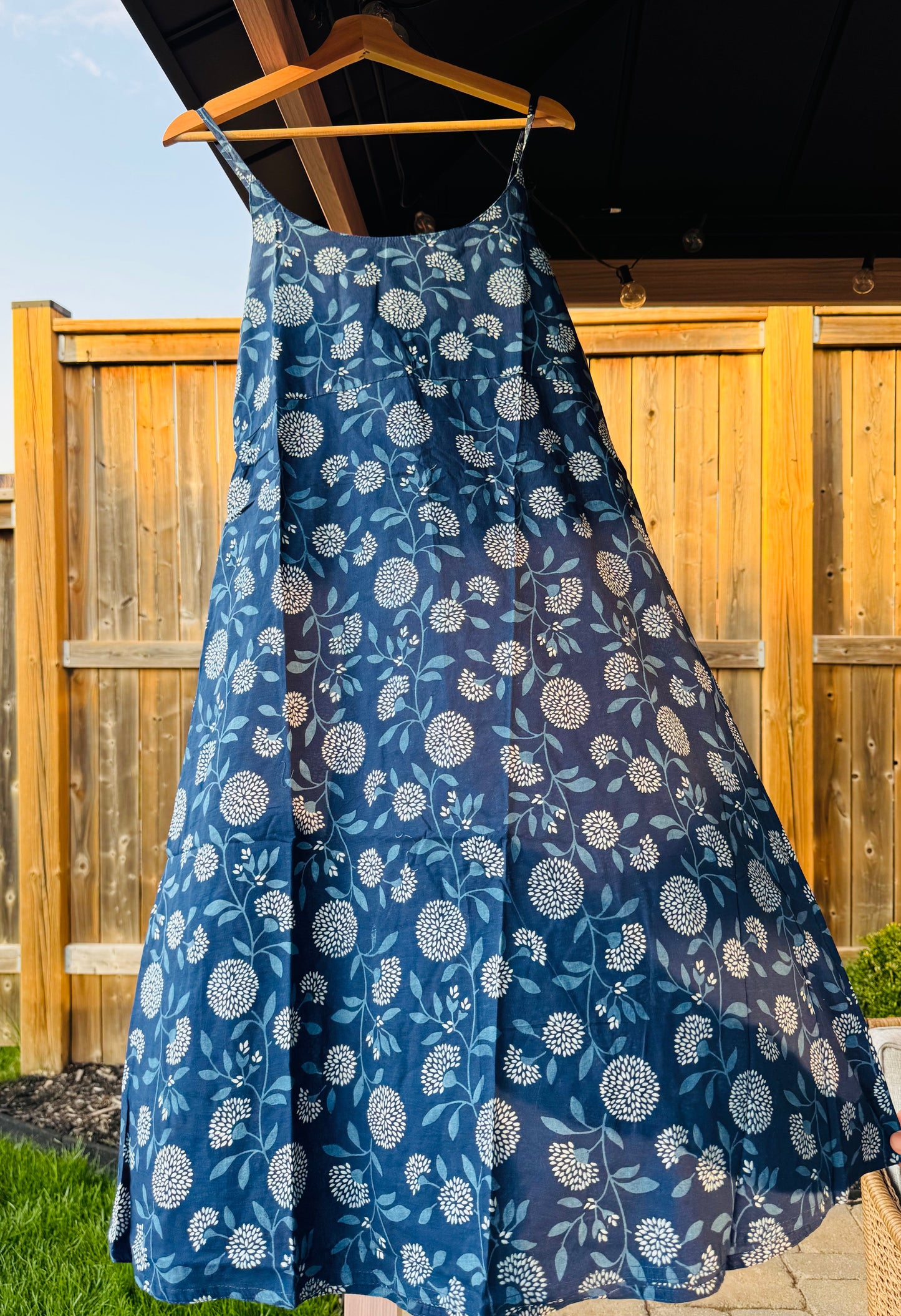 Summer Breeze Indigo Spaghetti Dress
