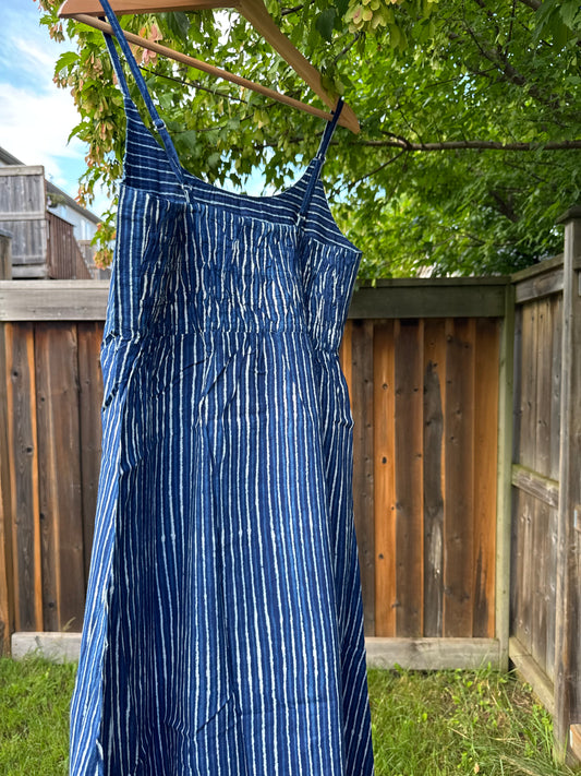Summer Breeze Indigo Spaghetti Dress