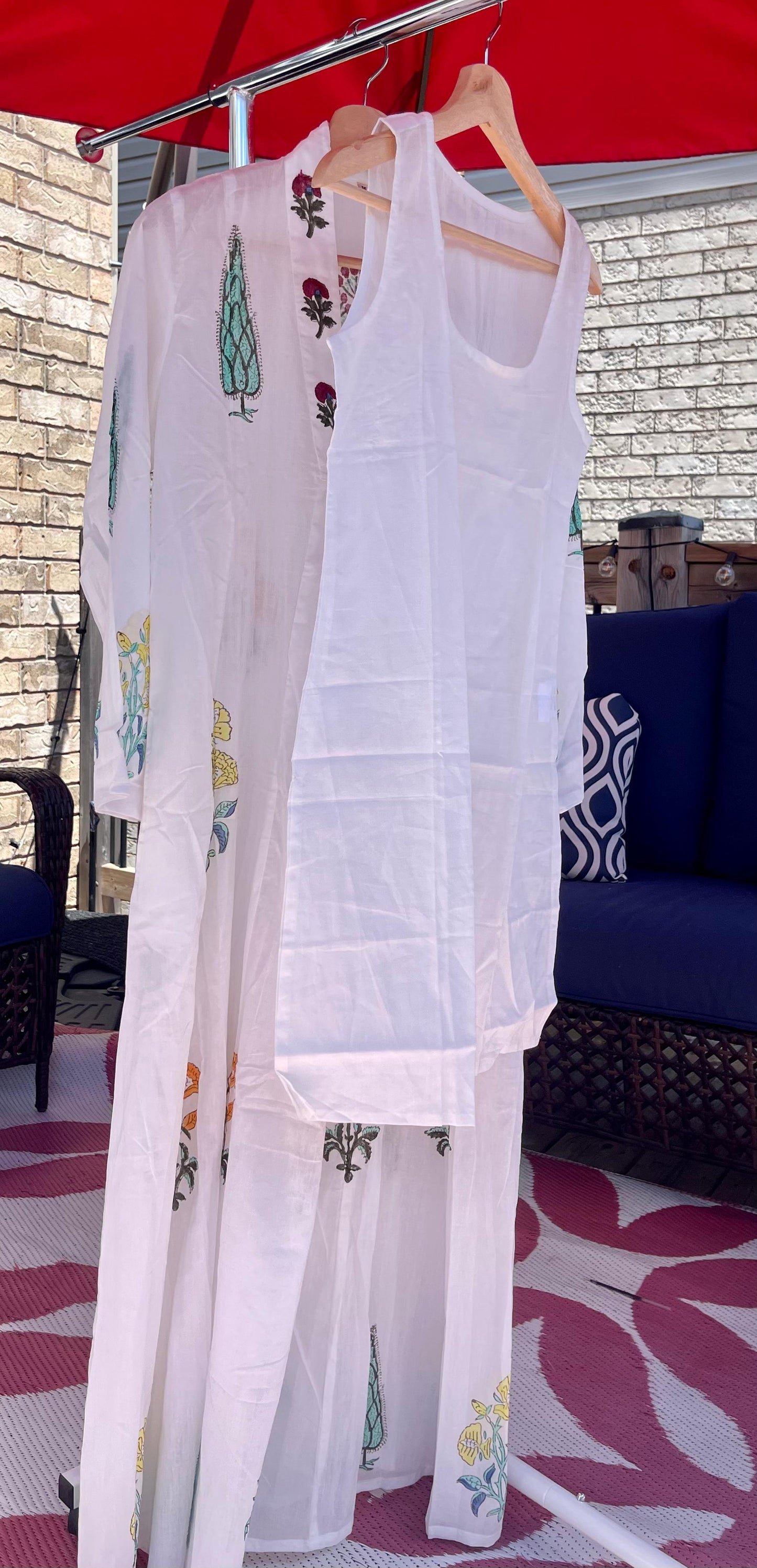 Handblock Printed Cotton Maxi Dresses