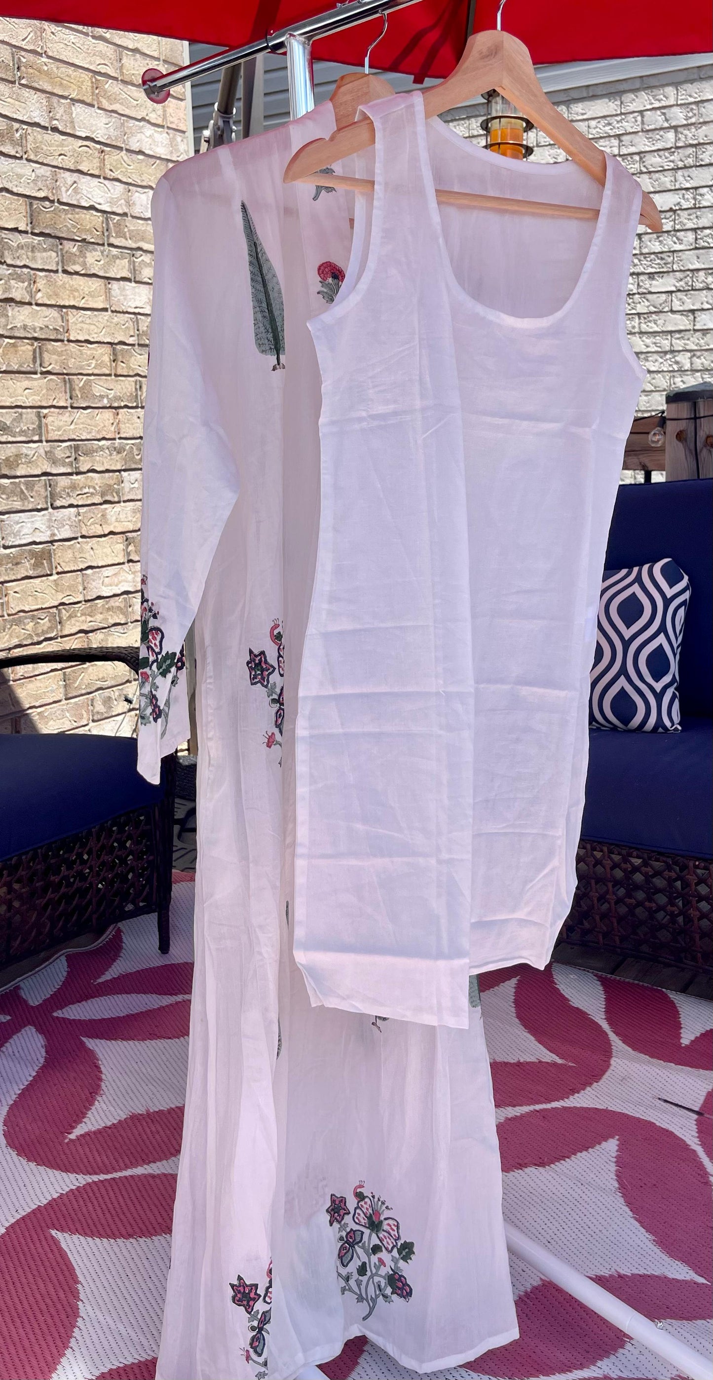 Handblock Printed Cotton Maxi Dresses