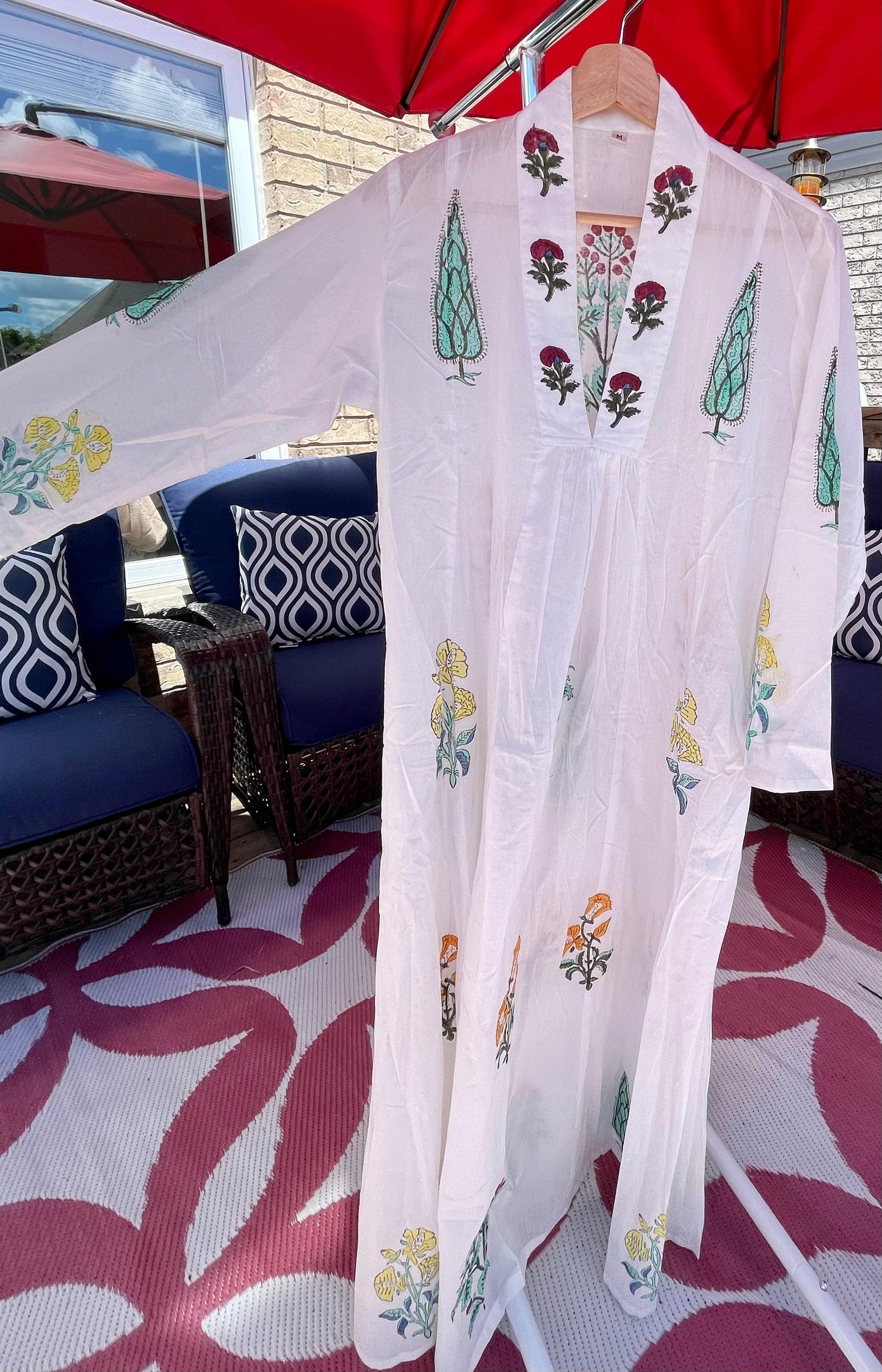 Handblock Printed Cotton Maxi Dresses