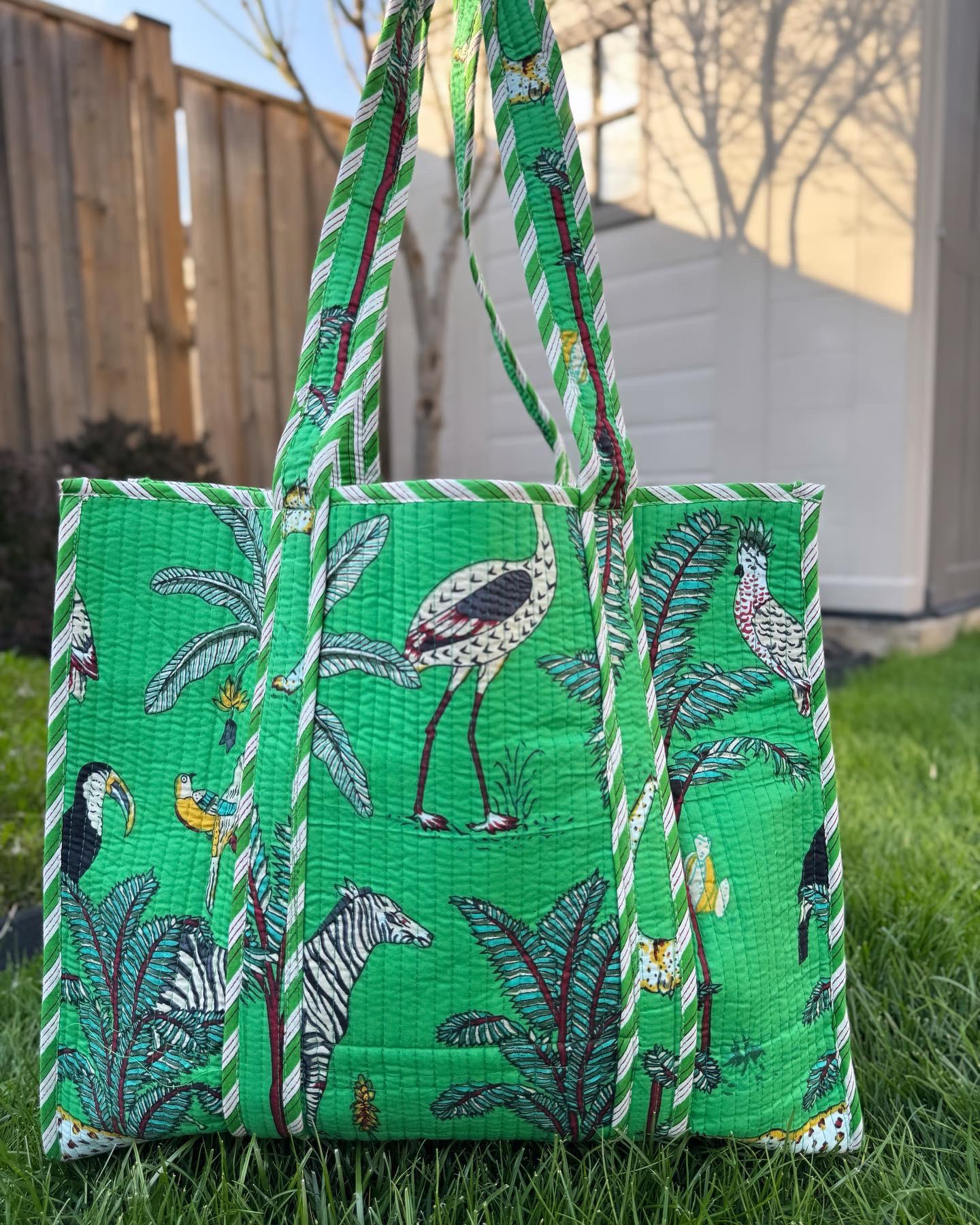 Vibrant Quilted Tote Bags