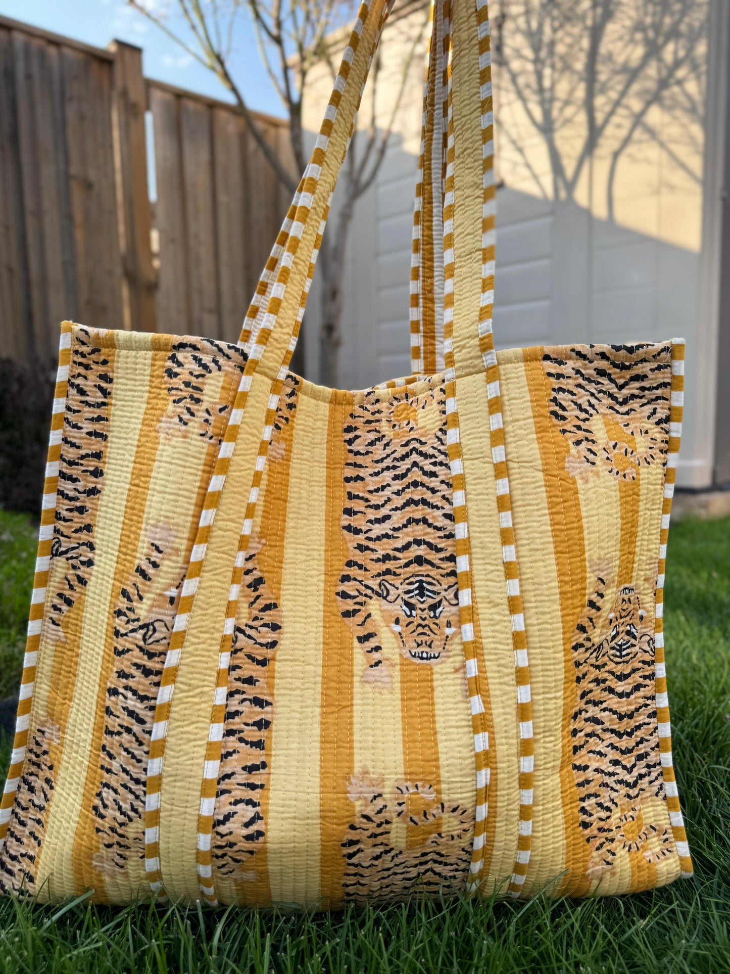Vibrant Quilted Tote Bags