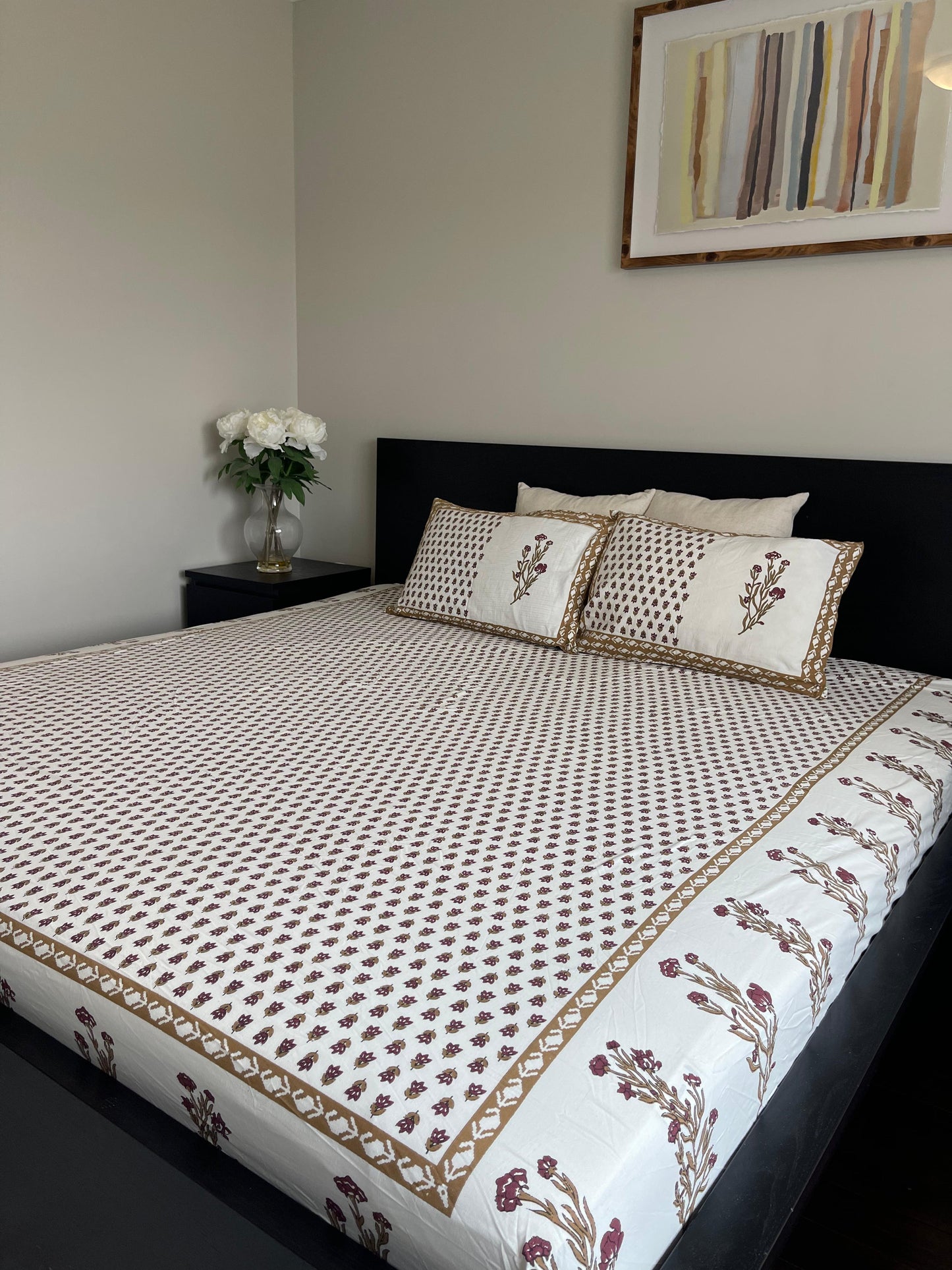 Handblock Printed Fitted Cotton Bedsheets