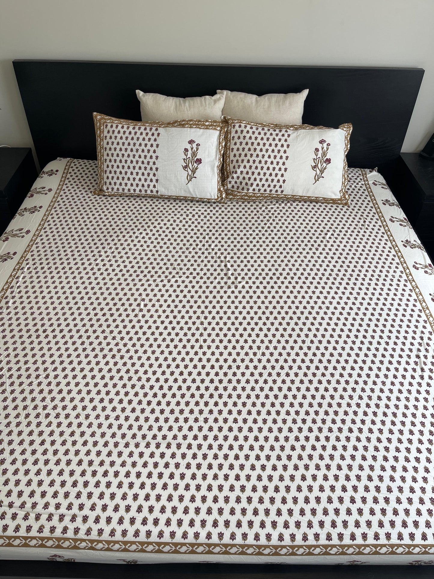 Handblock Printed Fitted Cotton Bedsheets