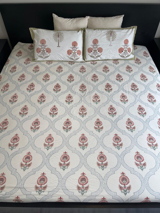Handblock Printed Fitted Cotton Bedsheets