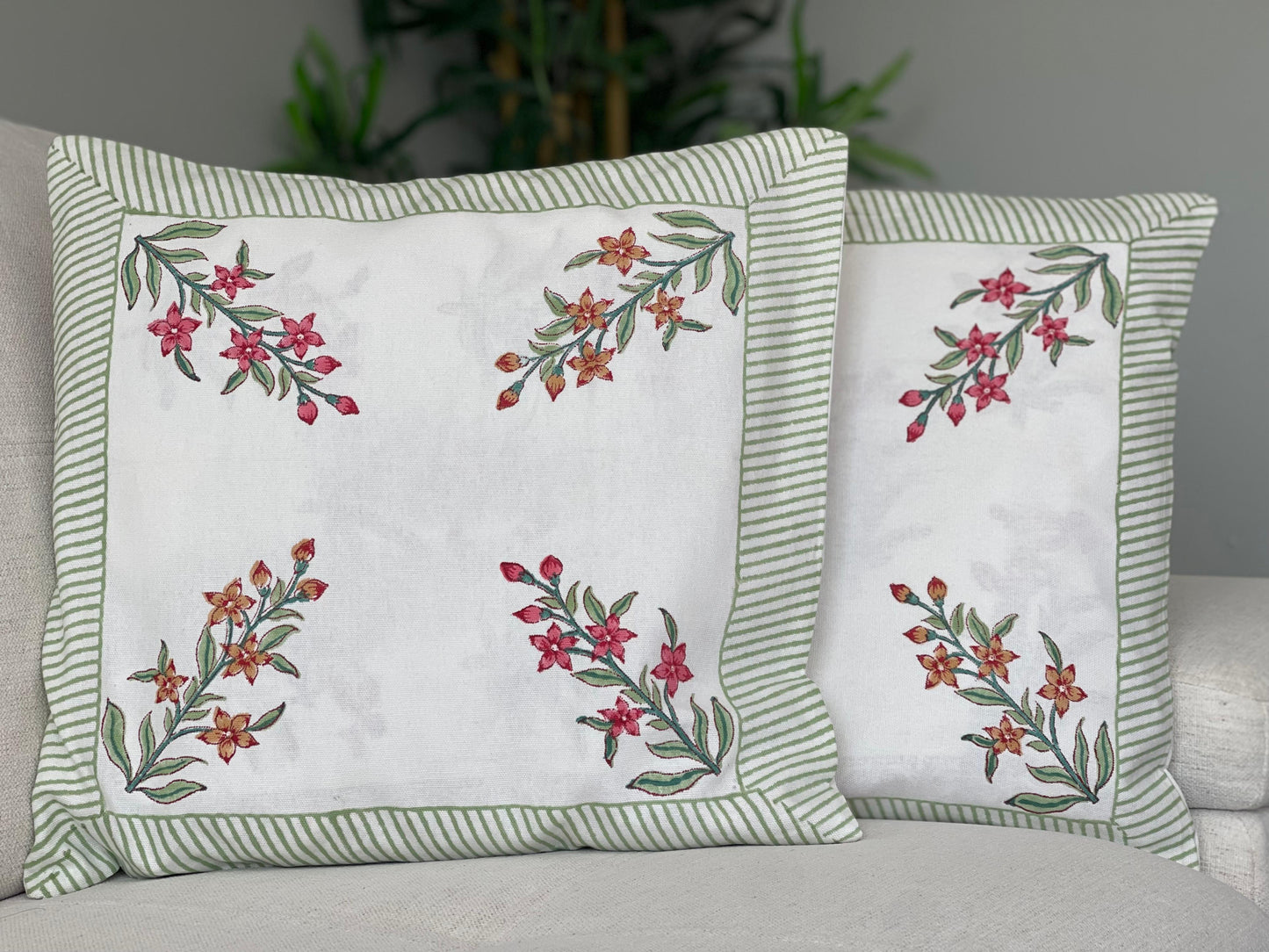 Hand block Print Cushion Cover