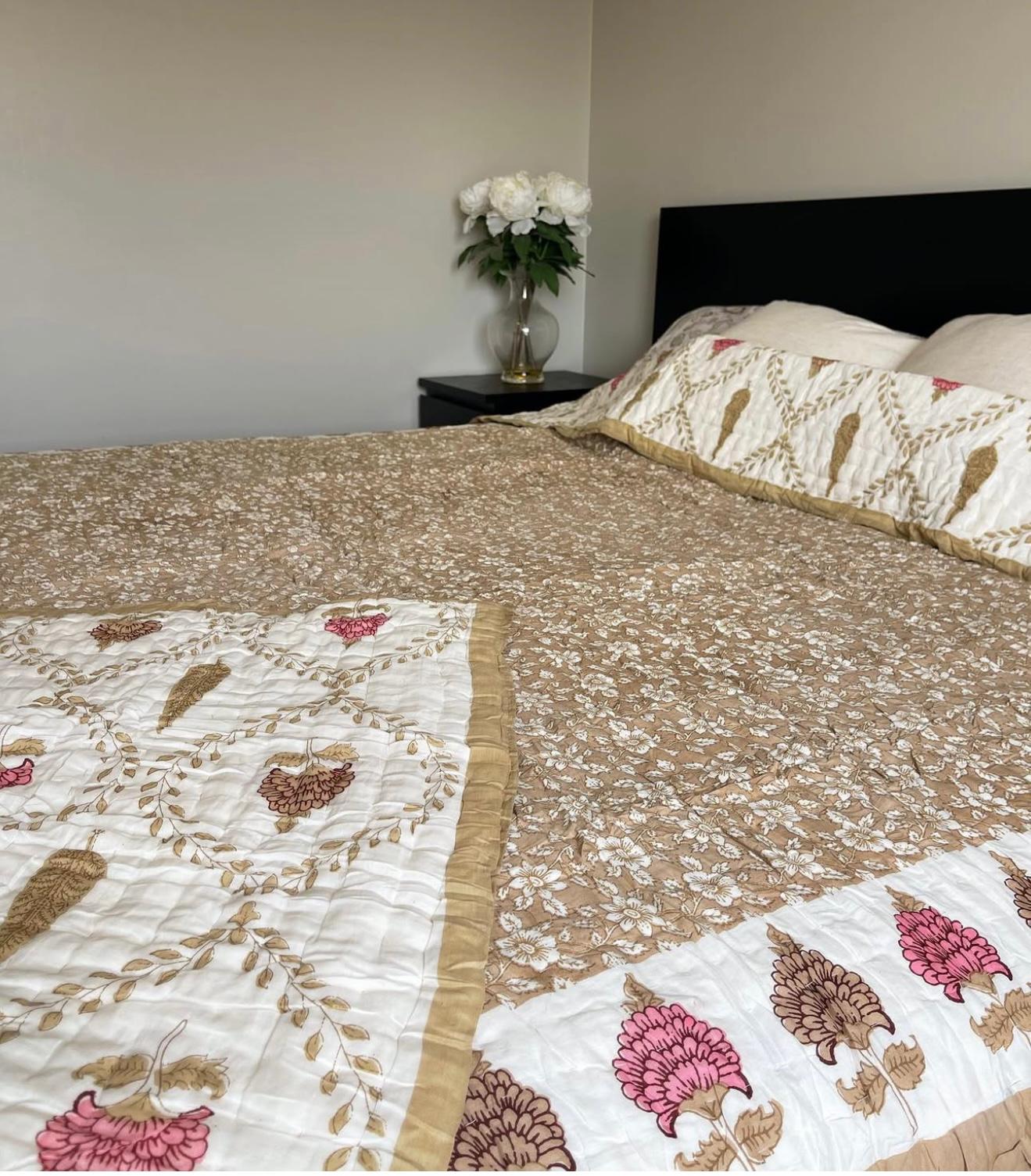 Hand Block Printed Jaipuri Quilt