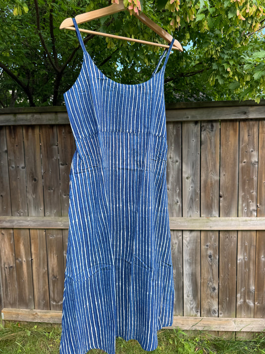 Summer Breeze Indigo Spaghetti Dress