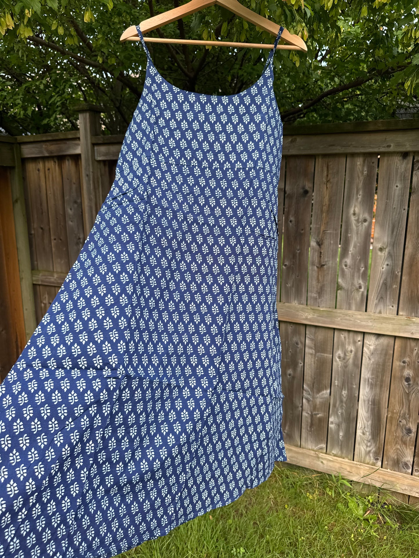 Summer Breeze Indigo Spaghetti Dress