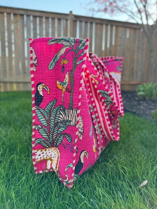 Vibrant Quilted Tote Bags