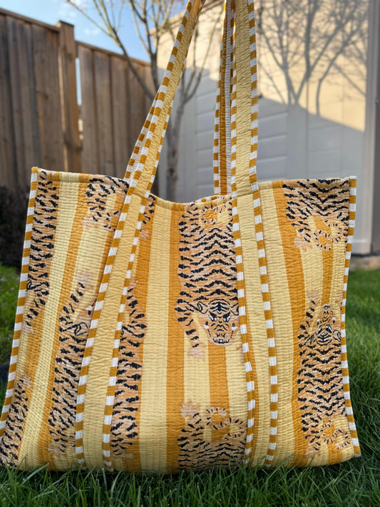 Vibrant Quilted Tote Bags