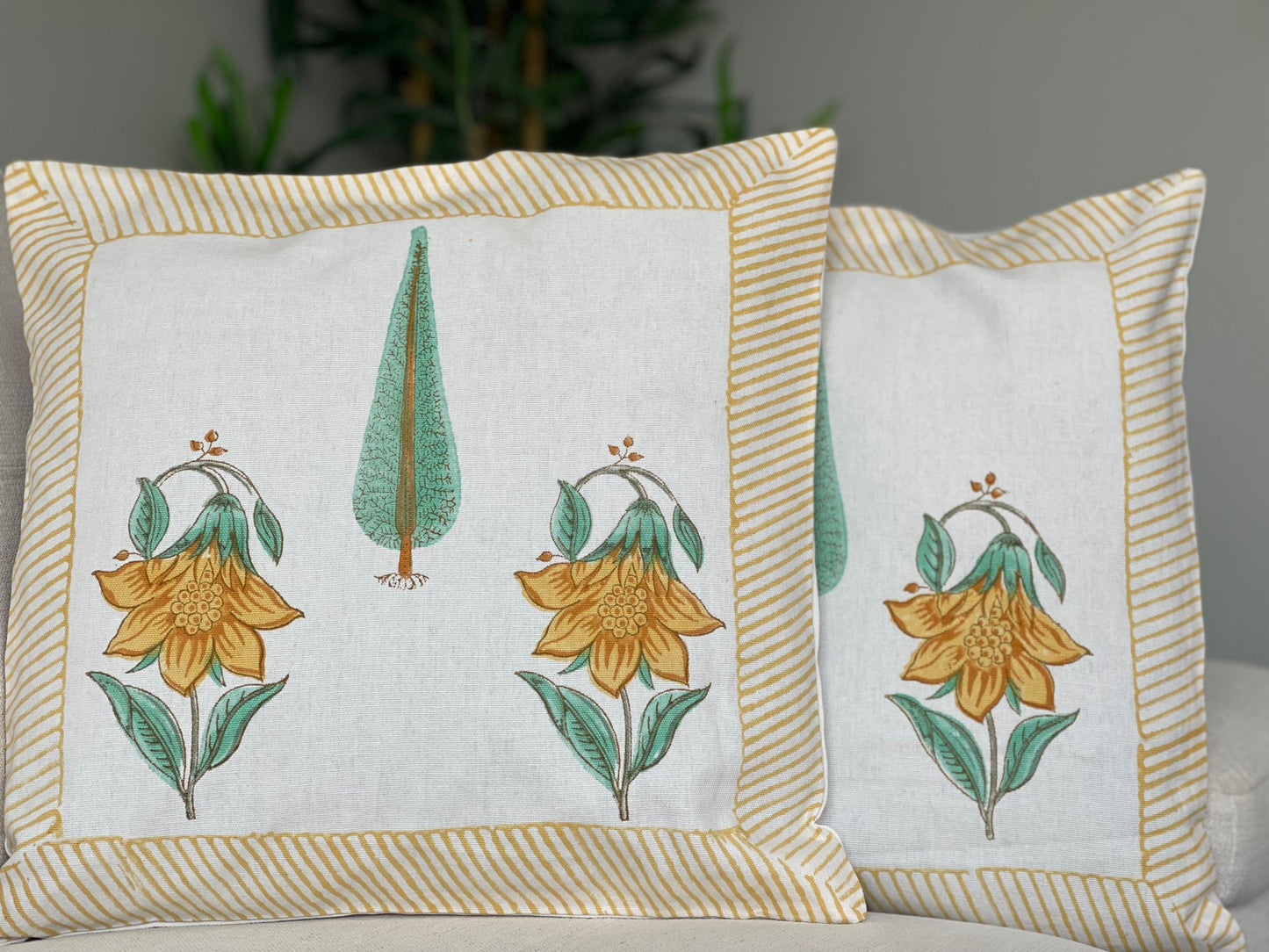 Hand block Print Cushion Cover