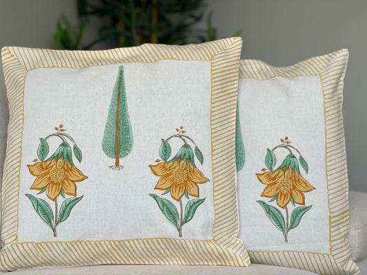 Hand block Print Cushion Cover