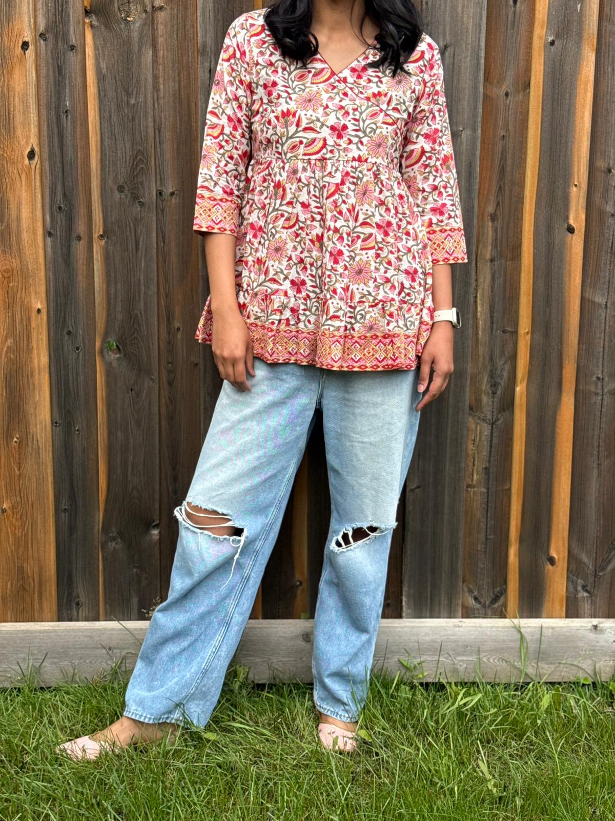 (New) Boho Blossom Short Kurti