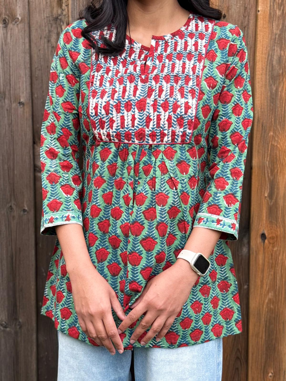 (New) Summer Rose Short Kurti