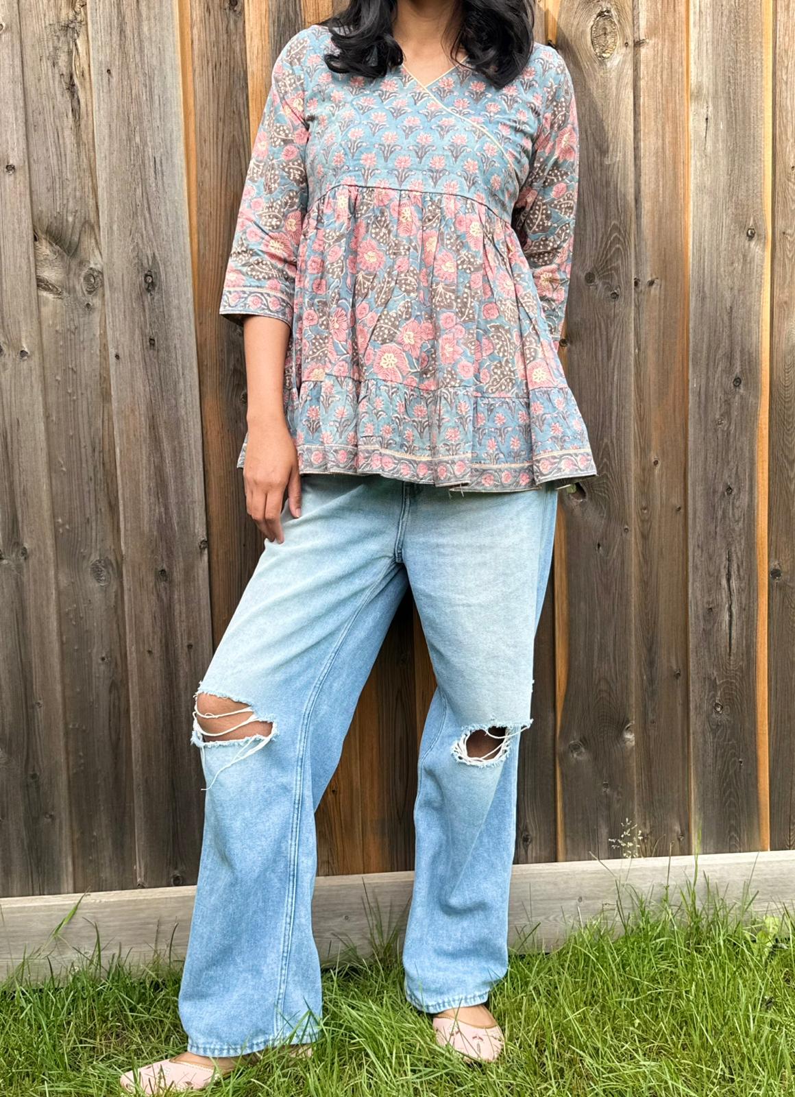 (New) Indigo Boho Bloom Kurti