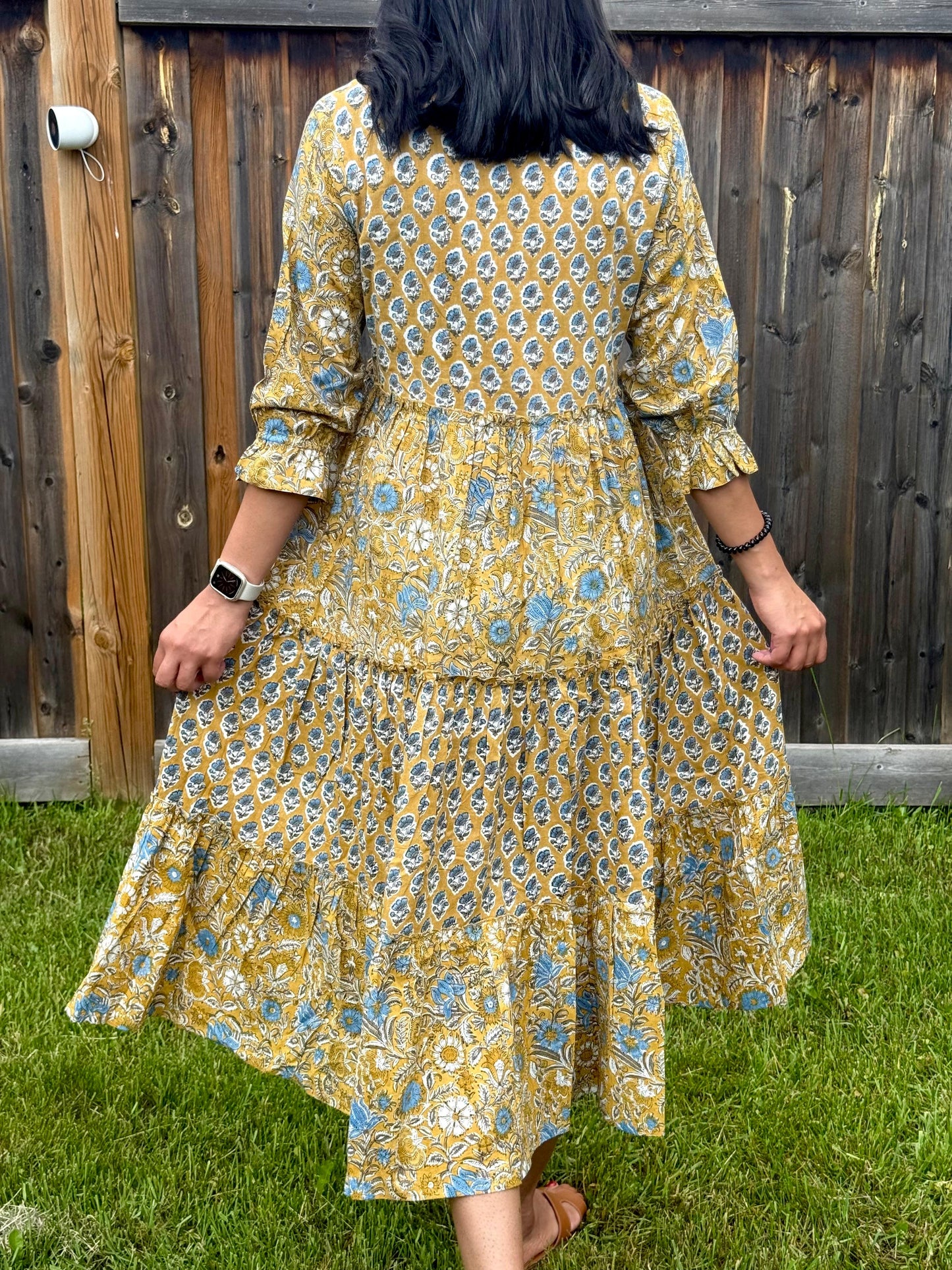 (New) Amaltas Handblock Cotton Dress